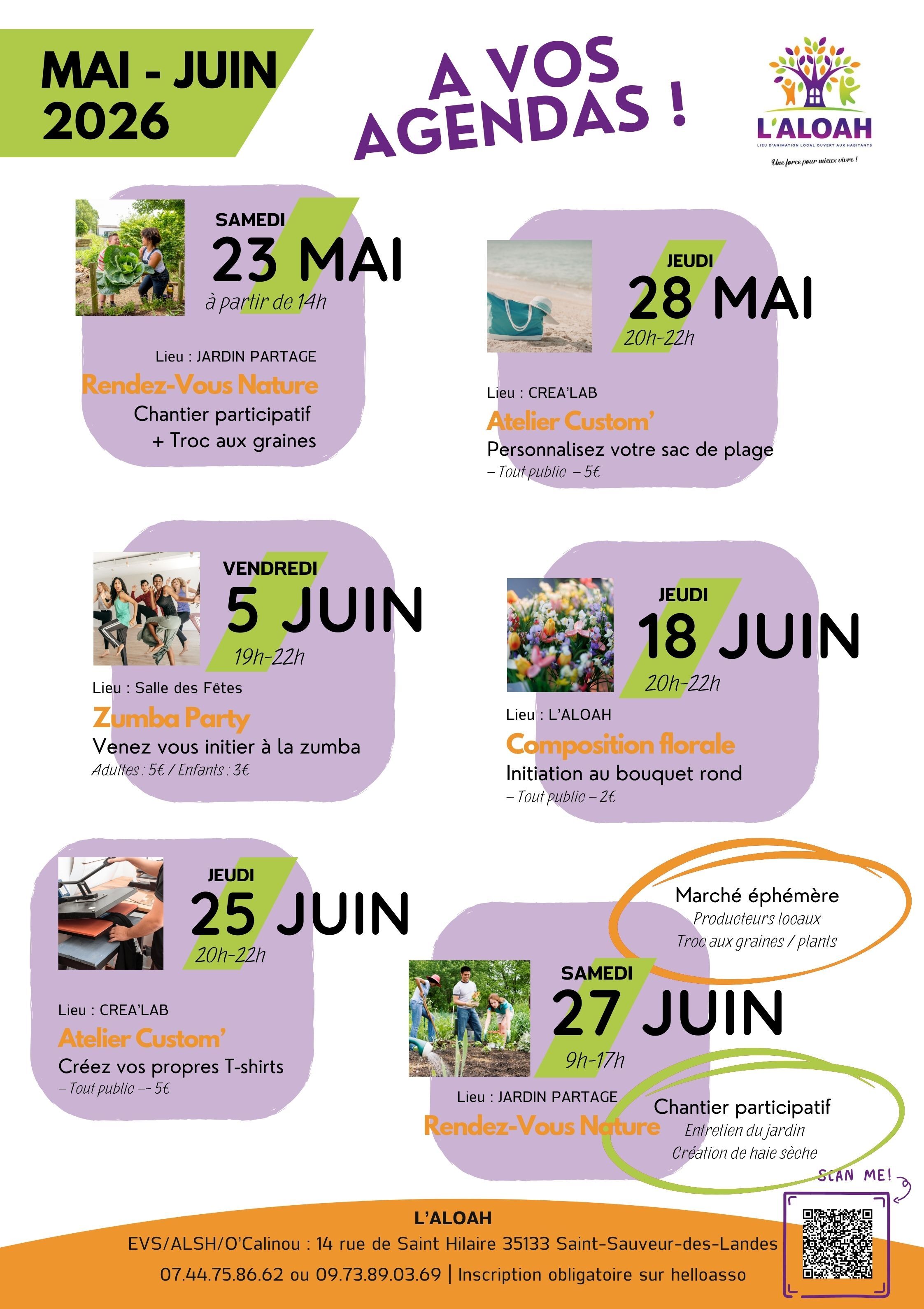 aloah progr mai juin