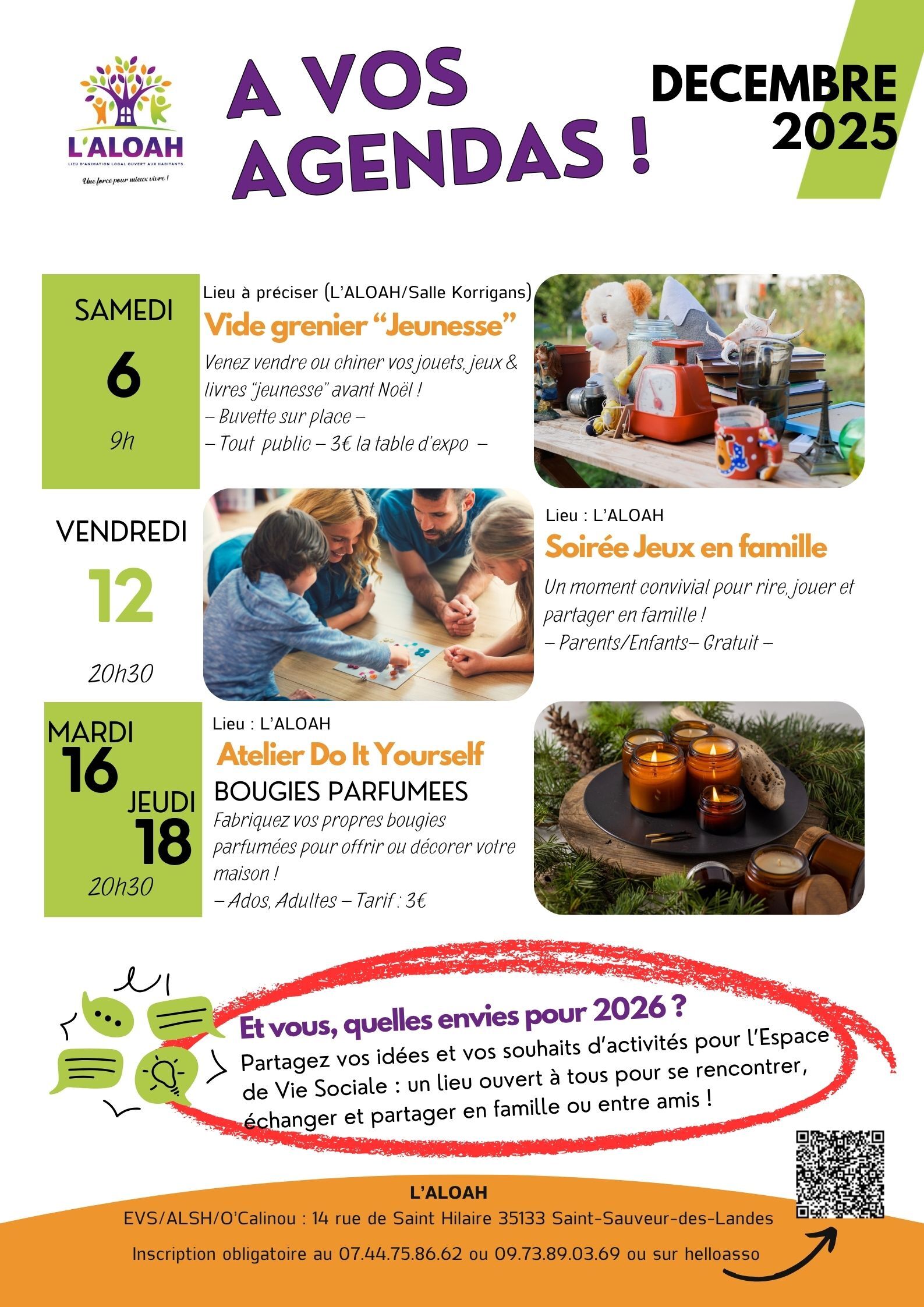 Programme EVS DECEMBRE 2025